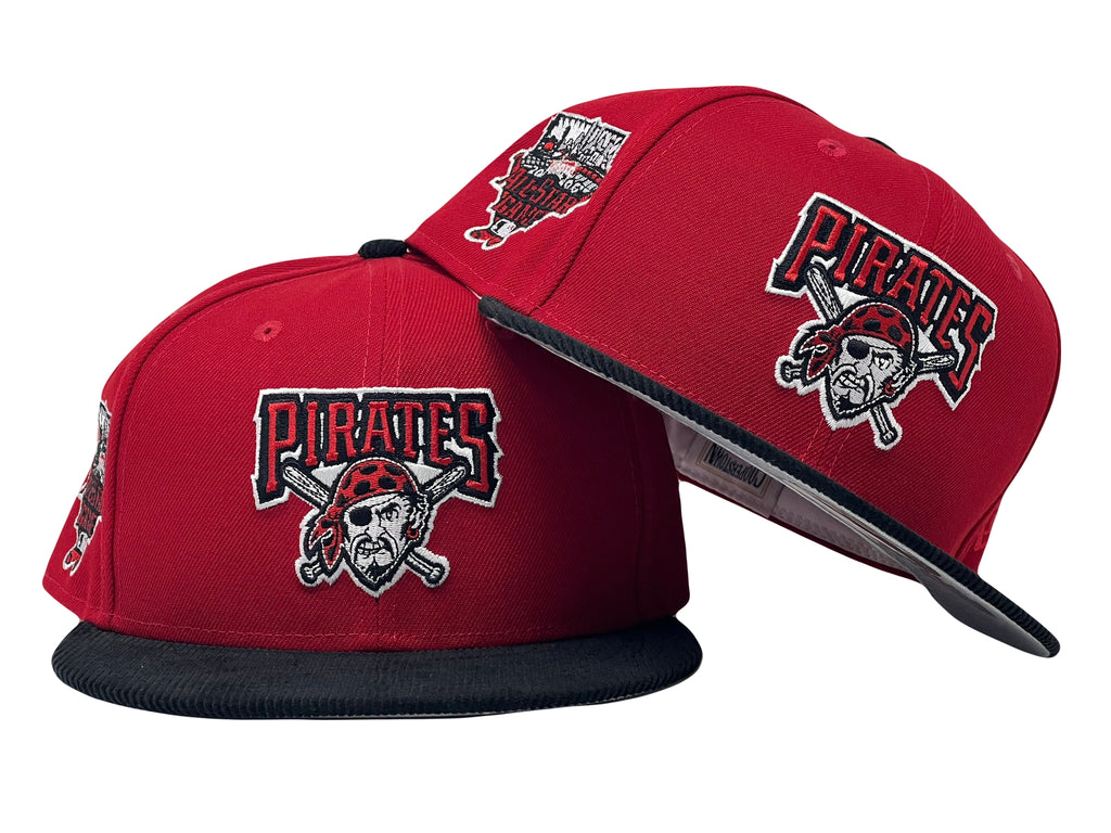 Pittsburgh Pirates 2006 All Star Game Red Black Corduroy Visor Gray Brim New Era Fitted Hat
