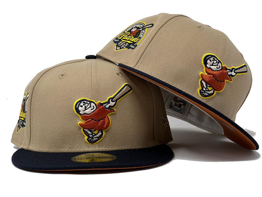 San Diego PADRES 40th Anniversary Camel Navy Visor Rust Orange Brim New Era Fitted Hat