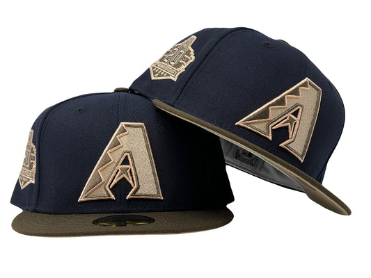 Arizona Diamondbacks 20th Anniversary Navy Brown Visor Camel Brim 59fifty New Era Fitted Hat