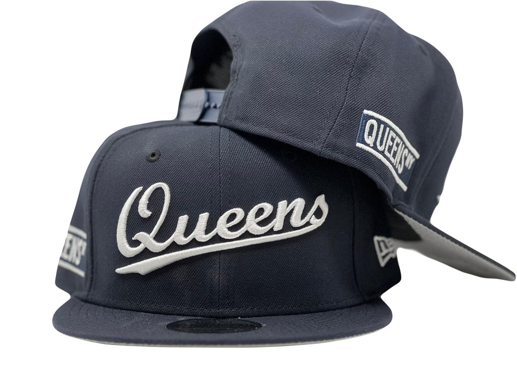QUEENS NEW YORK NAVY BLUE 9FIFTY NEW ERA SAPBACK HAT