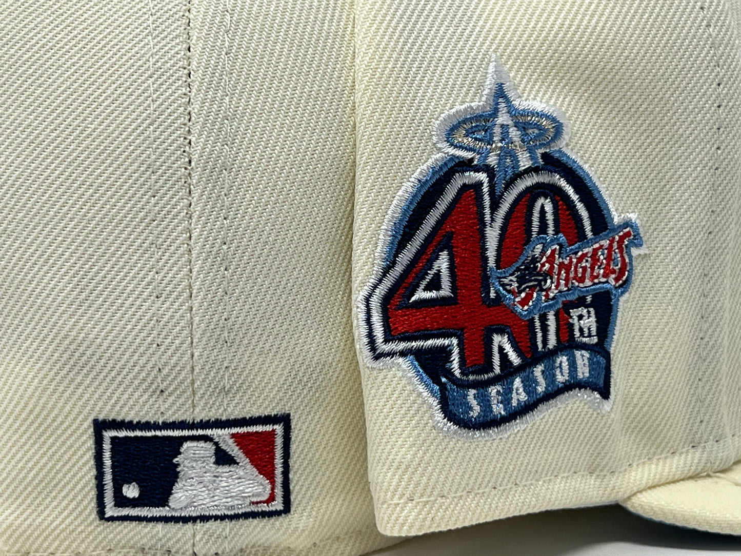 Angels 40th Anniversary "OFF WHITE DOME"  Icy Brim New Era Fitted Hat
