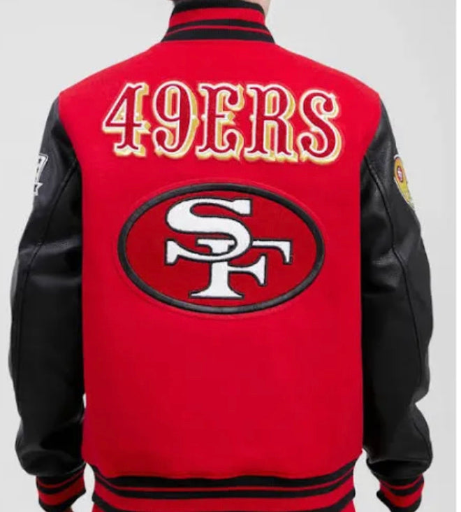 San Francisco 49ers Pro Standard Retro Classic Varsity Full-Zip Jacket -  Cream