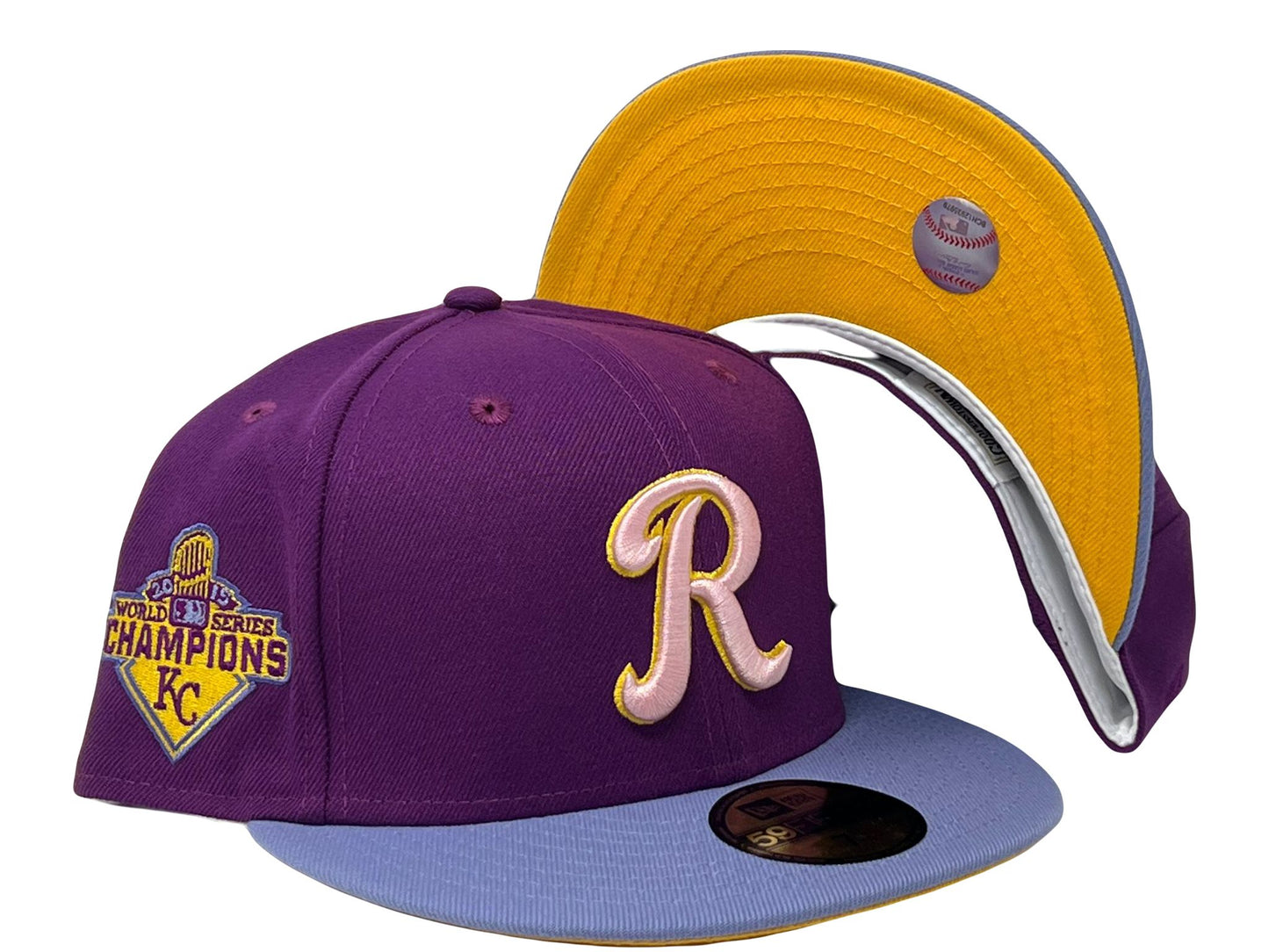 Kansas City Royals "Princess Collection " Yellow Brim New Era Fitted Hat