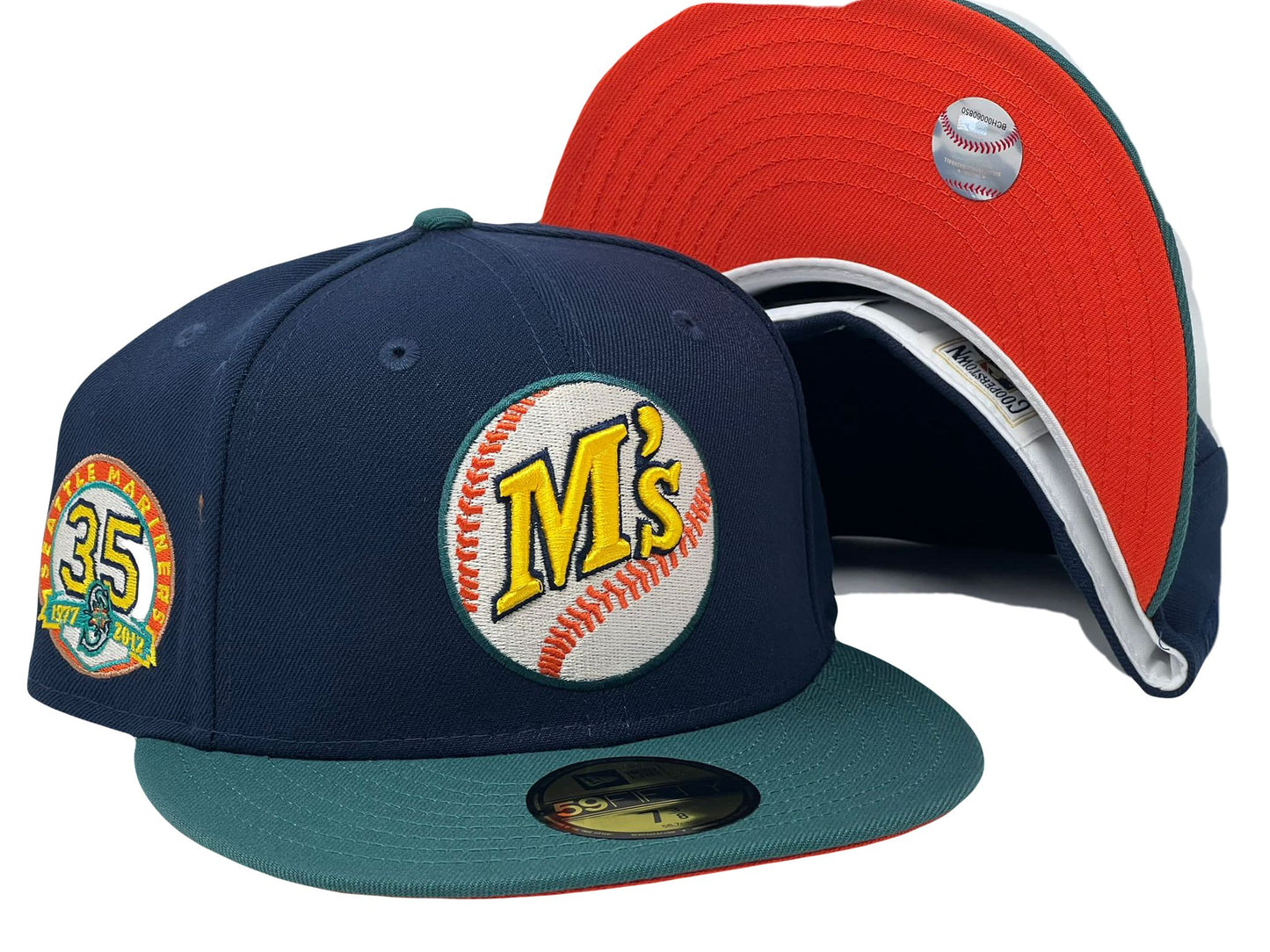 Seattle Mariners 35th anniversary "Galaxy part 2" Orange Brim Fitted Hats