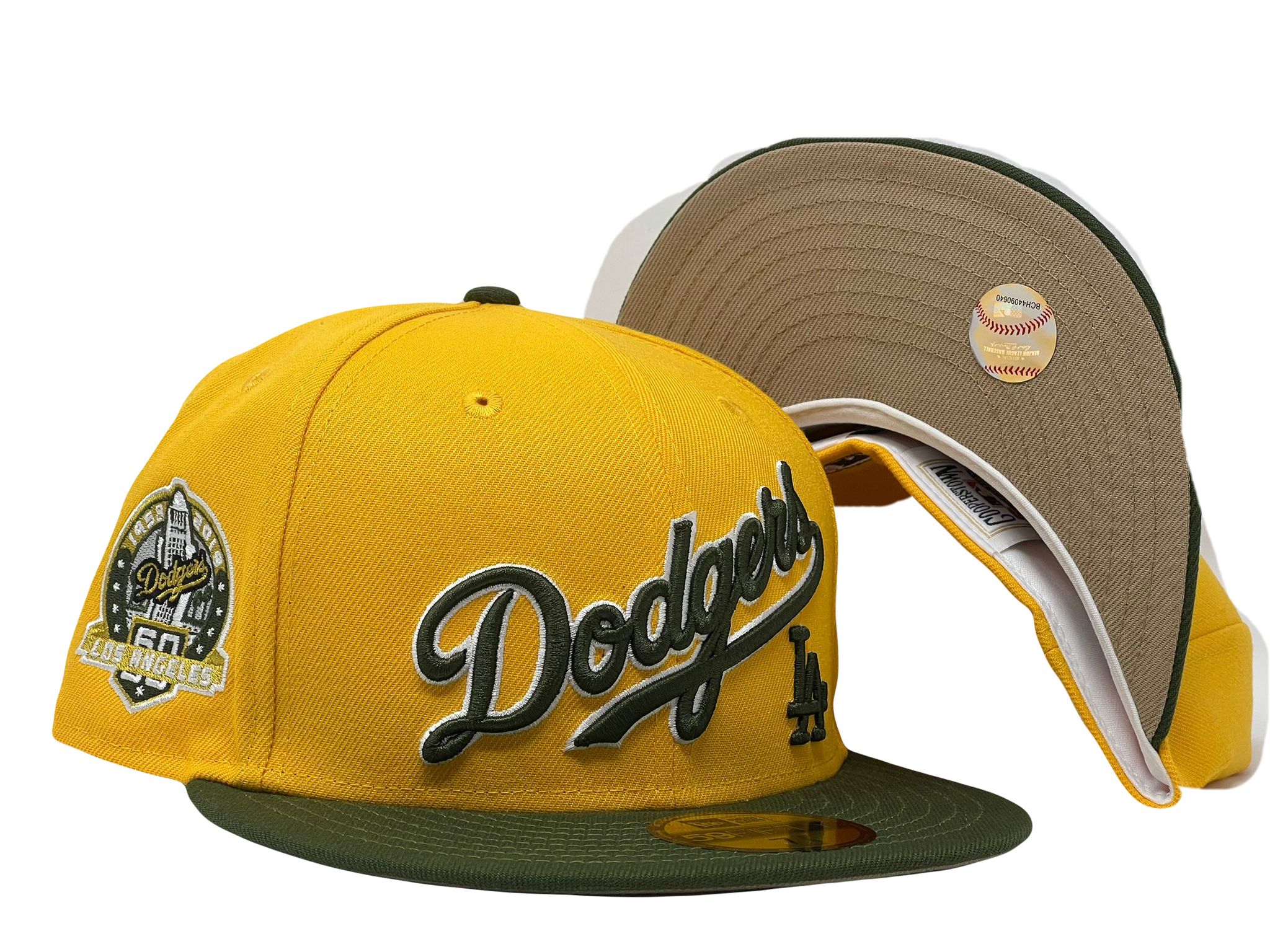 Los Angeles Dodgers New Era 59Fifty 60th Anniv Camel Fitted Hat