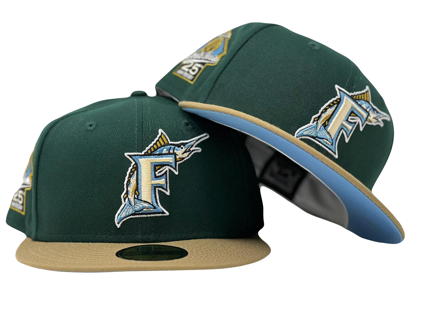 Florida Marlins 25th Anniversary Dark Green New Era Hat