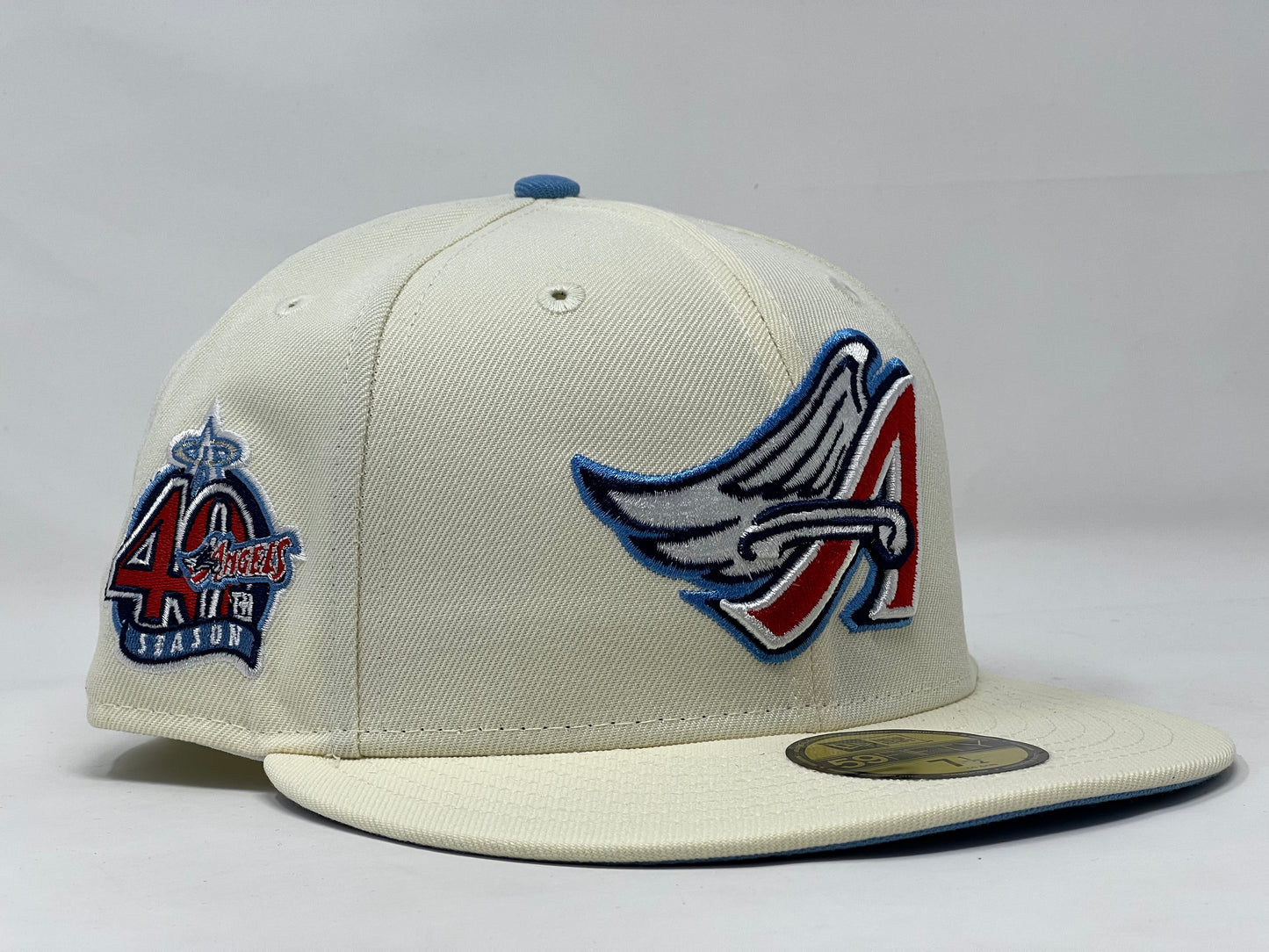 Angels 40th Anniversary "OFF WHITE DOME"  Icy Brim New Era Fitted Hat