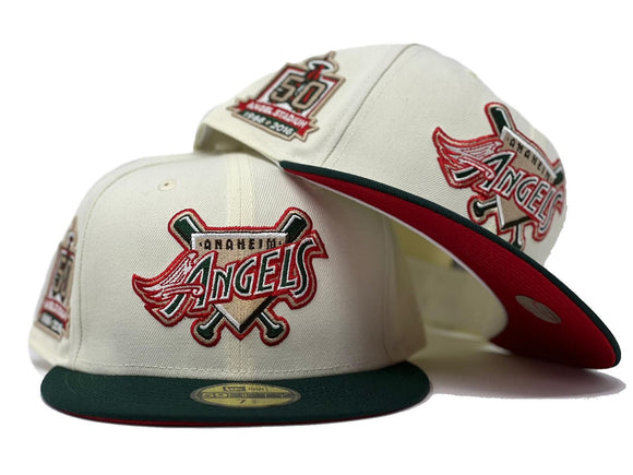 ANAHIEM ANGELS 50TH ANNIVERSARY RED BRIM NEW ERA FITTED HAT