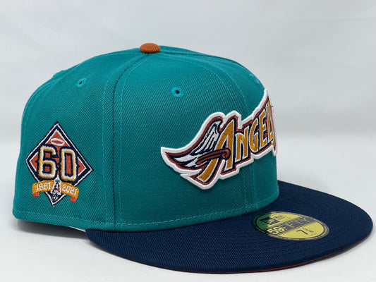 Los Angeles Angels 60th Anniversary "Galaxy Part 2" Rust Orange Brim New Era Fitted Hat