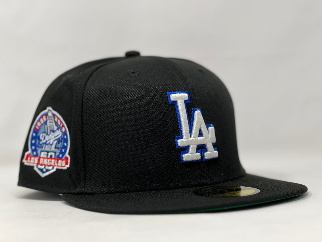 Los Angeles Dodgers 60th anniversary Green Brim New Era Fitted Hat
