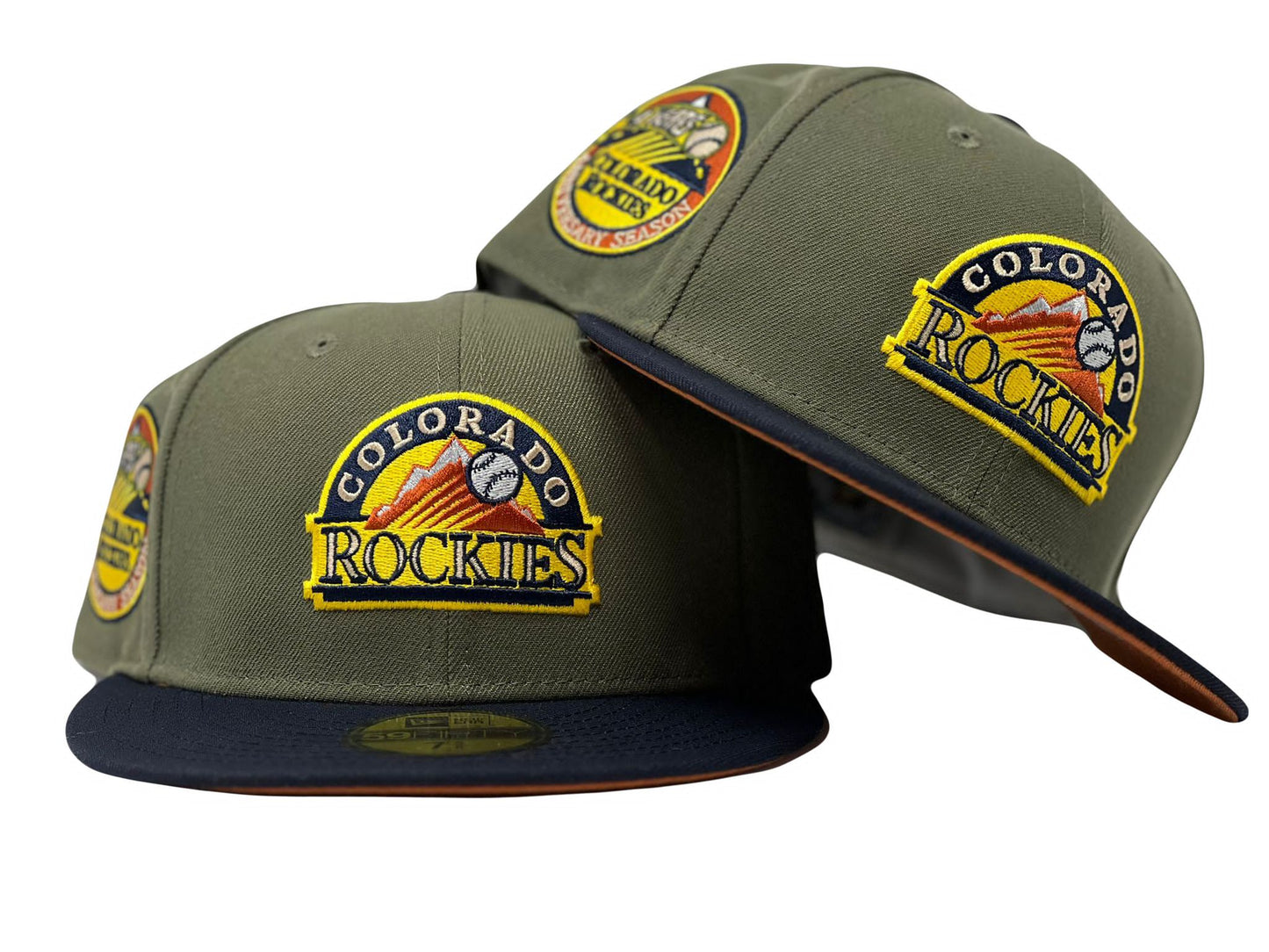 COLORADO Rockies 10th Anniversary Orange BrimNew Era Fitted Hat