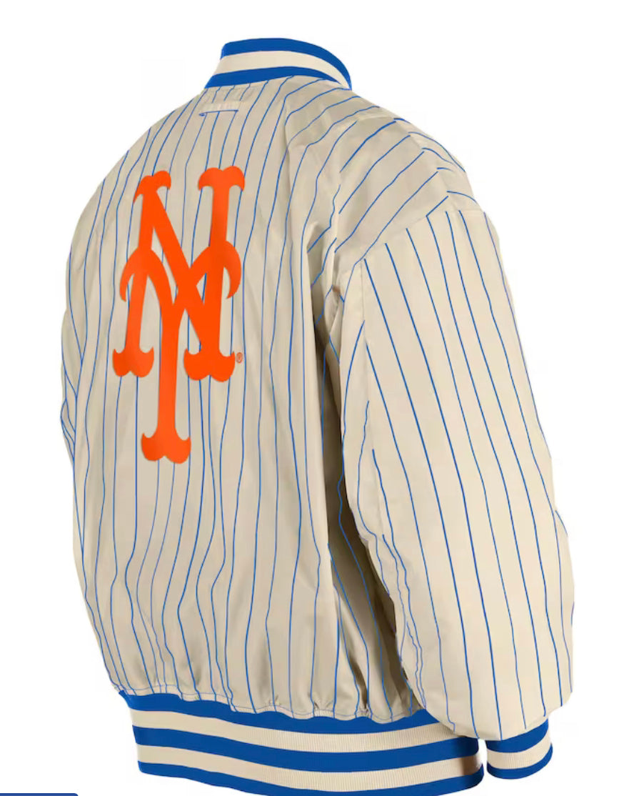 NEW ERA X ALPHA INDUSTRIES NEW YORK METS REVERSIBLE BOMBER JACKET