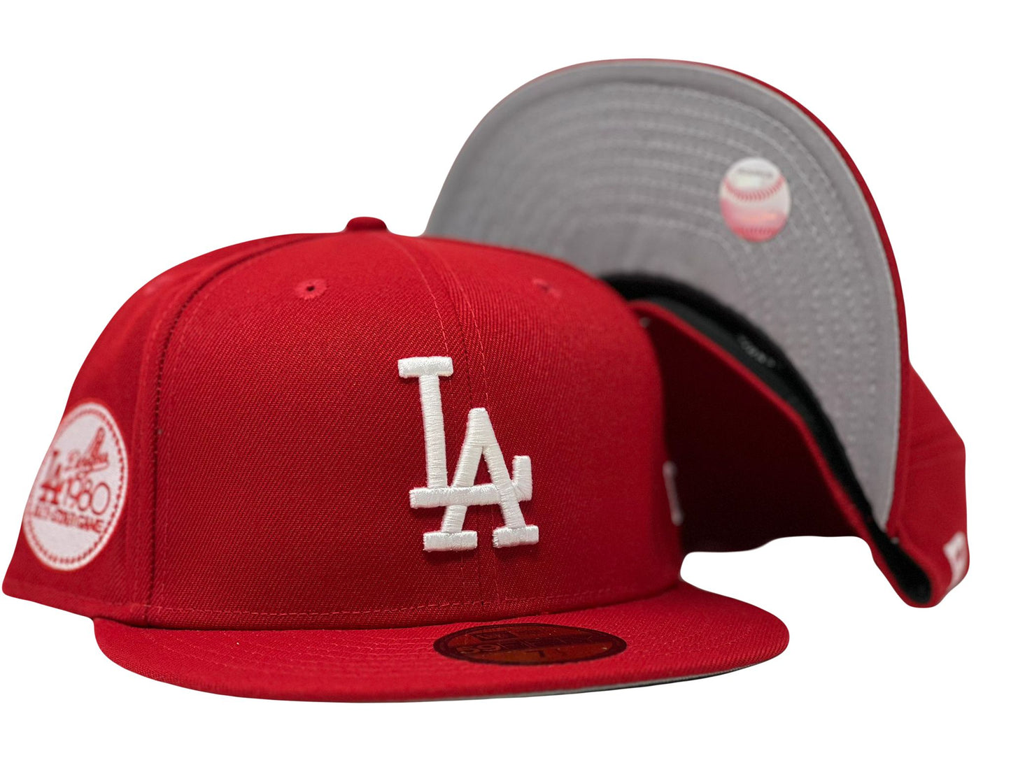 Los Angeles Dodgers 1980 All Stra Game Red Gray Brim 59Fifty New Era Fitted Hat