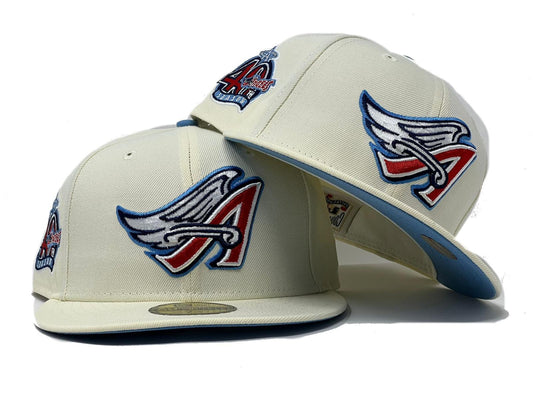 Angels 40th Anniversary "OFF WHITE DOME"  Icy Brim New Era Fitted Hat