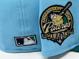 SAN DIEGO PADRES 40TH ANNIVERSARY "SUNRISE PACK" CAMEL BRIM NEW ERA FITTED HAT