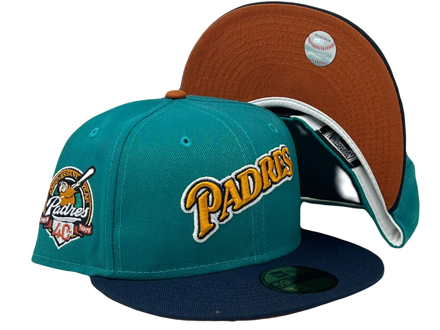 San Diego Padres 40th Anniversary "Galaxy Part 2" Rust orange Brim New Era Fitted Hat
