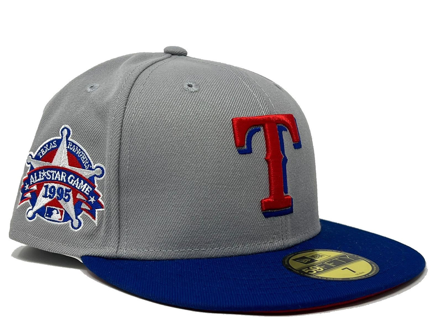 Texas Rangers 1995 All Star Game Gray Dome Red Brim New Era Fitted Hat
