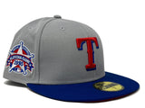 TEXAS RANGERS 1995 ALL STAR GAME "GRAY DOME" RED BRIM NEW ERA FITTED HAT