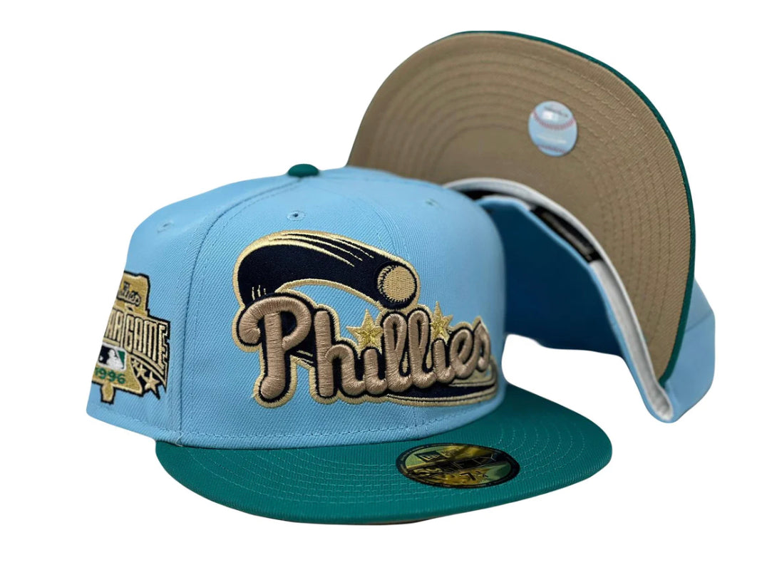 Philadelphia Phillies 1996 All Star Game "Sunrise Pack" Camel Brim New Era Fitted Hat