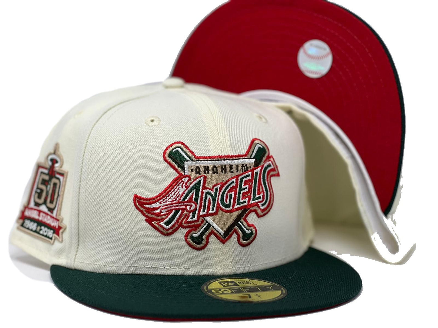 Anaheim Angels 50th Anniversary Red Brim New Era Fitted Hat