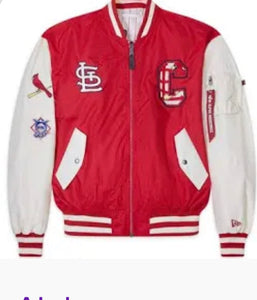 ST. LOUIS CARDINALS X ALPHA X NEW ERA L-2B BOMBER JACKET