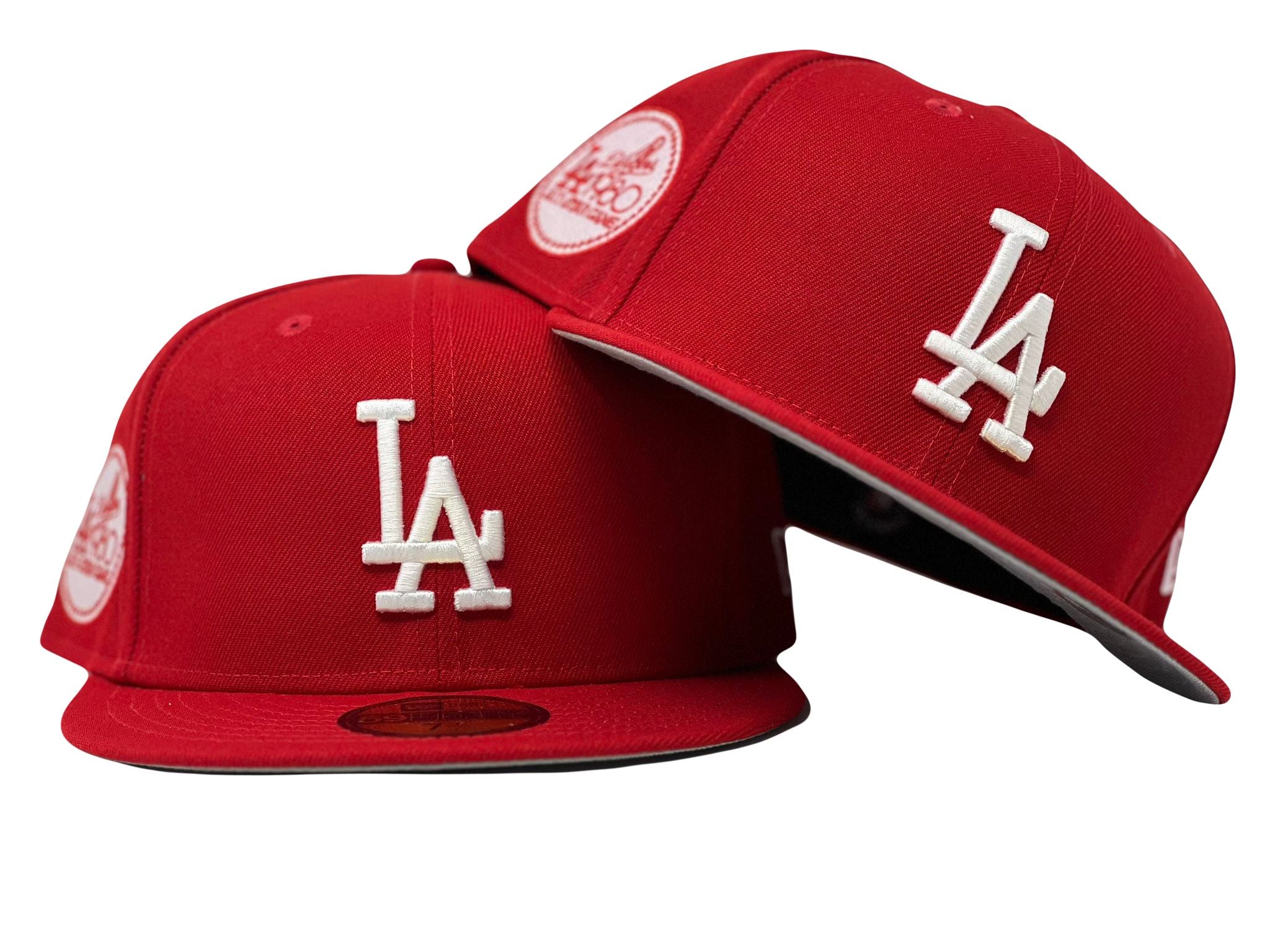 LOS ANGELES DODGERS 1988 WORLD SERIES RED GRAY BRIM NEW ERA FITTED
