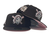 Pittsburgh Pirates 1994 All Star Game Deep Brown Pink Brim New Era Fitted Hat