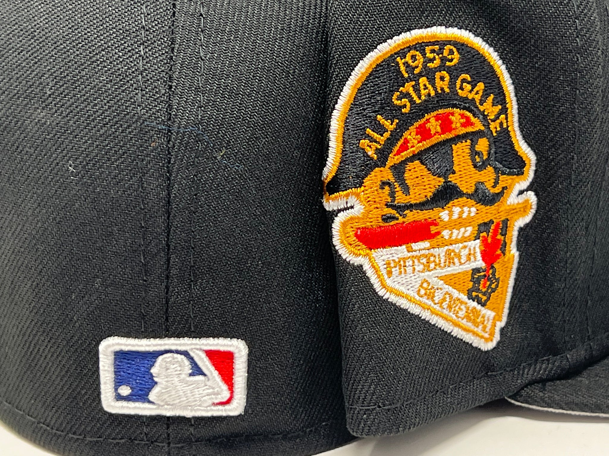 Pittsburgh Pirates 1959 All Star Game New Era 59FIFTY Fitted Hat (GITD Chrome White Dark Seaweed Khaki Under BRIM) 7 1/4