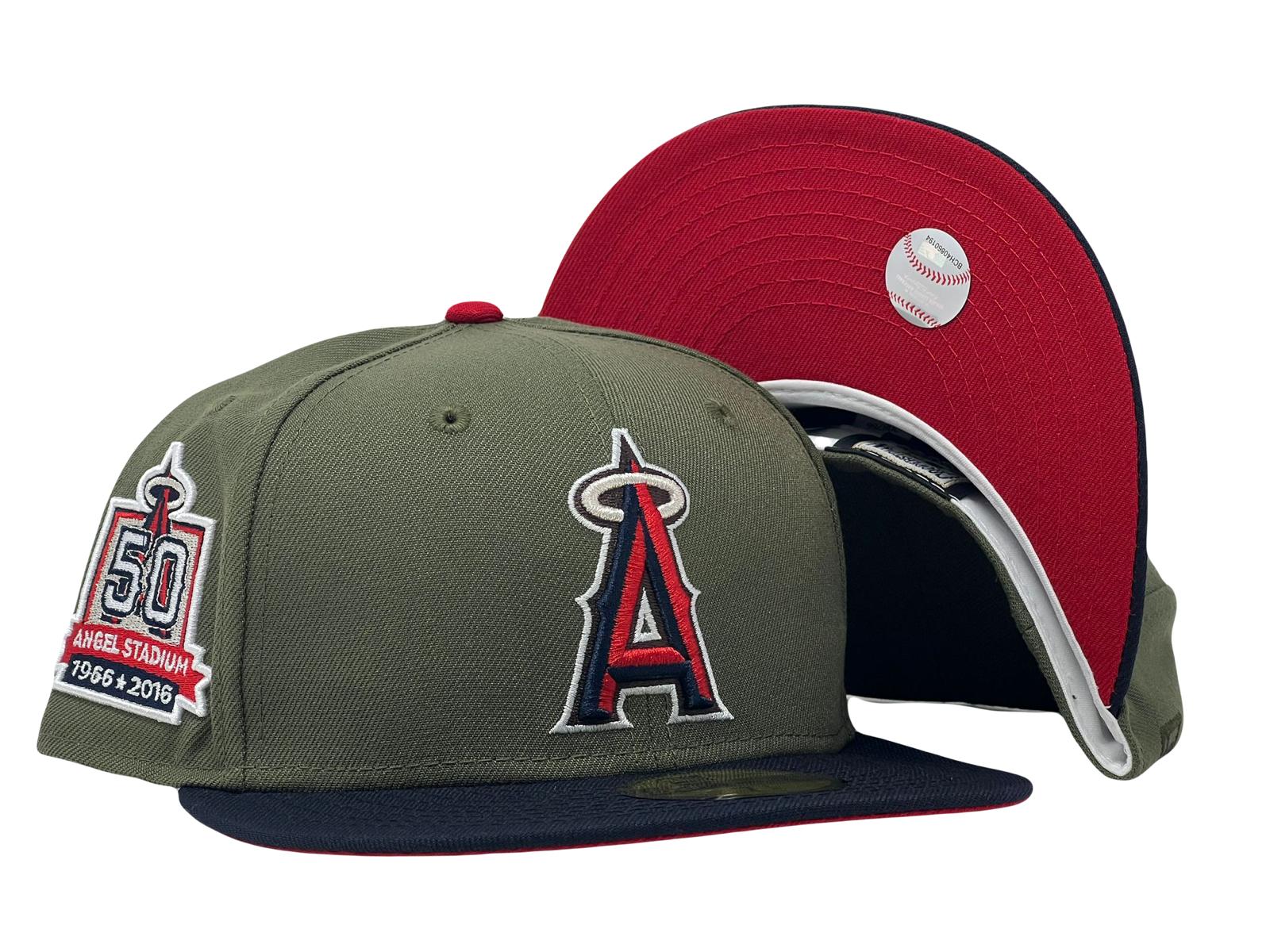 LOS ANGELES ANGELS DARK GREEN GRAY BRIM NEW ERA FITTED HAT