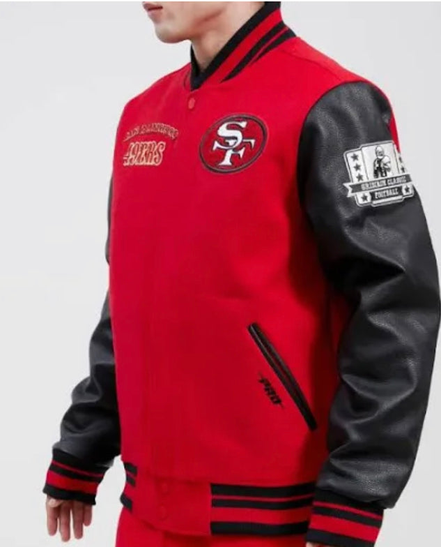 San Francisco 49Ers Pro Standard Retro Classic Rib Wool Varsity Jacket
