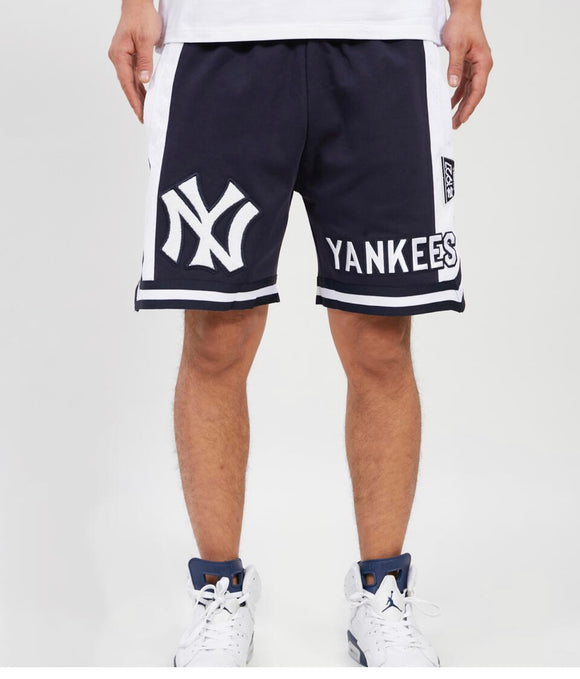 Pro Standard Men's New York Yankees Pinstripe Woven Shorts - Navy