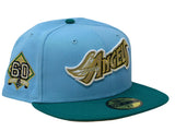 LOS ANGELES ANGELS 60TH ANNIVERSARY "SUNRISE PACK" CAMEL BRIM NEW ERA FITTED HAT