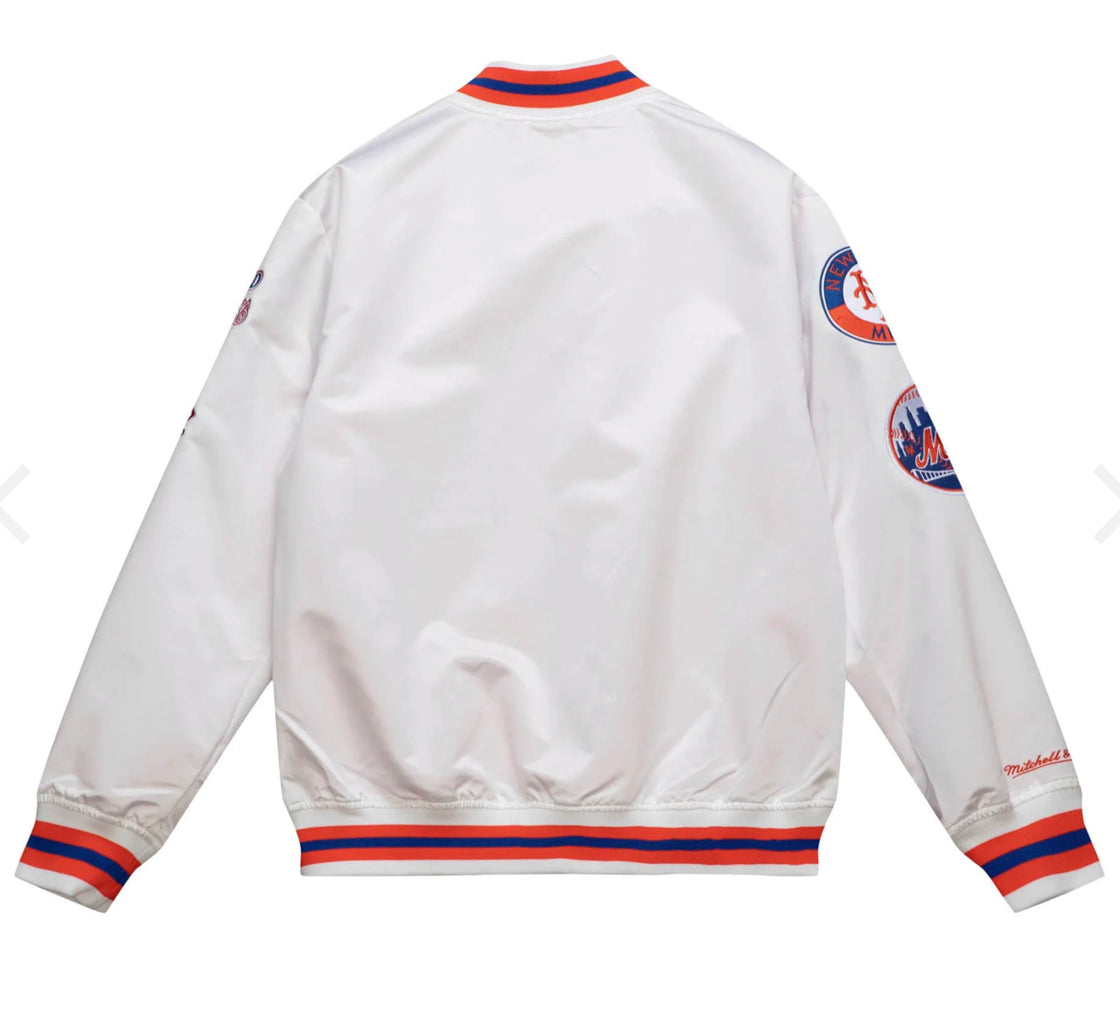 New York Mets City Collection Mitchell and Ness Lightweight Satin Jacket