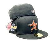 HOUSTON ASTROS 2005 WORLD SERIES BLACK PINK BRIM NEW ERA FITTED HAT