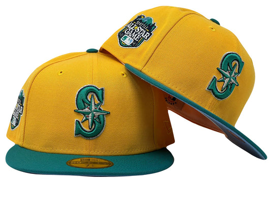 Seattle Mariners 2023 All Star Game Taxi Yellow Icy Brim Fitted Hats