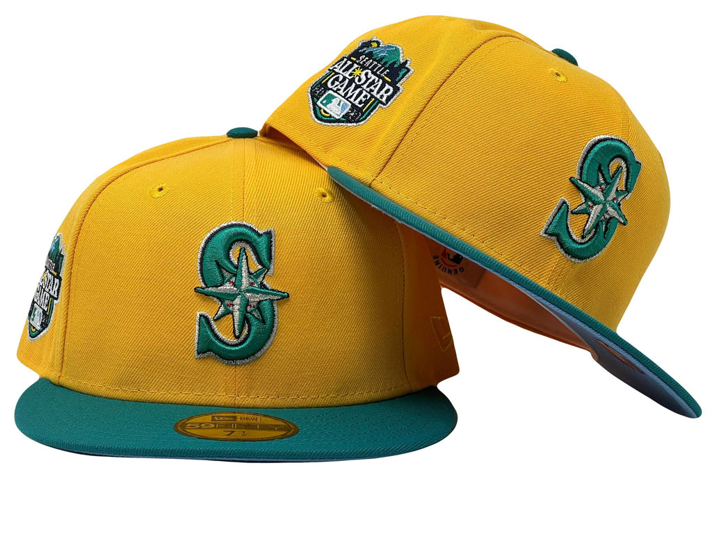 Seattle Mariners 2023 All Star Game Taxi Yellow Icy Brim Fitted Hats