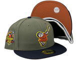 San Diego Padres 40th Anniversary Olive Navy Visor Rust Orange Brim New Era Fitted Hat