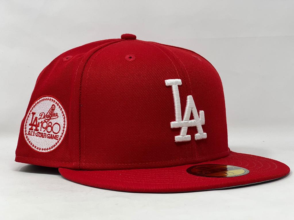 Los Angeles Dodgers 1980 All Stra Game Red Gray Brim 59Fifty New Era Fitted Hat