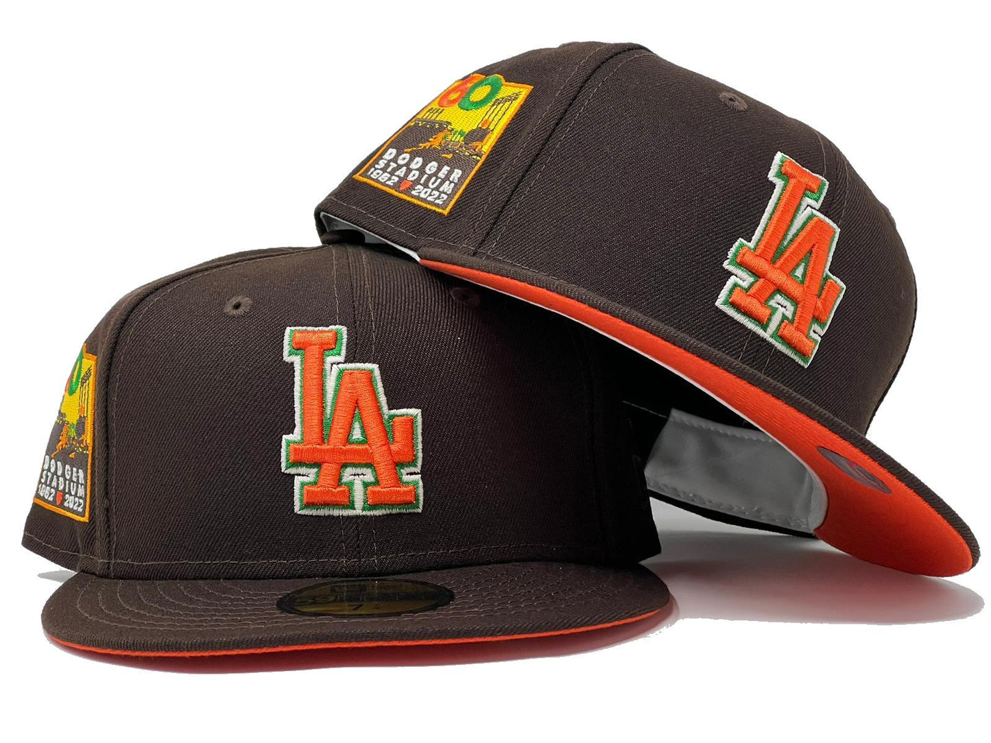 Los Angeles Dodgers 60th Anniversary "Autumn 2" Collection Deep Brown Orange Brim New Era Fitted Hat