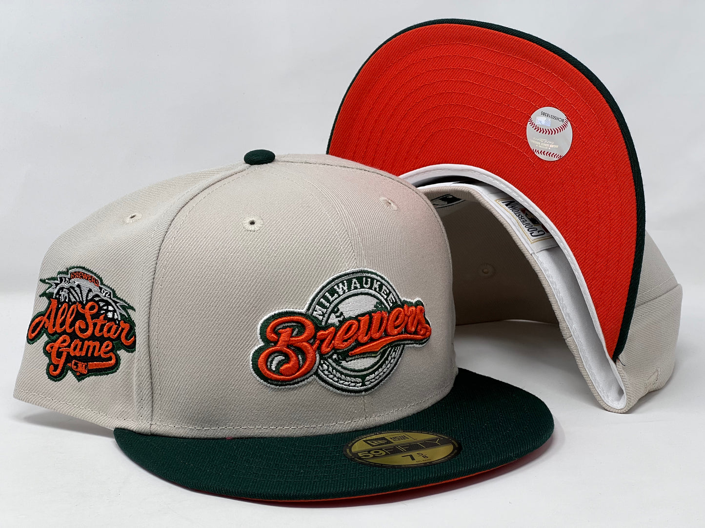Milwaukee Brewers 2002 All Star Game "Sneaker Match-Up" Pack Orange Brim 59Fifty New Era Fitted Hat
