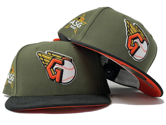 Cleveland Guardians 2022 All Star Game "Corduroy Brim" Pack Orange Under Visor New Era Fitted Hat
