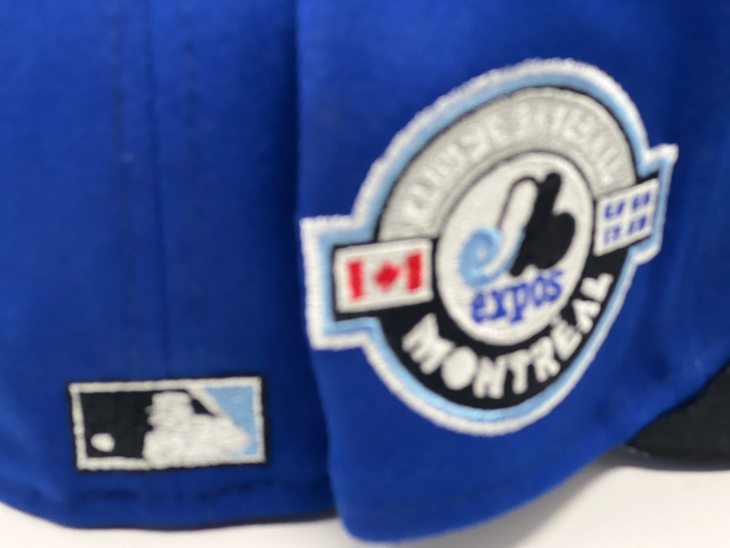 Montreal Expos Icy Brim New Era Fitted Hats-Royal Black