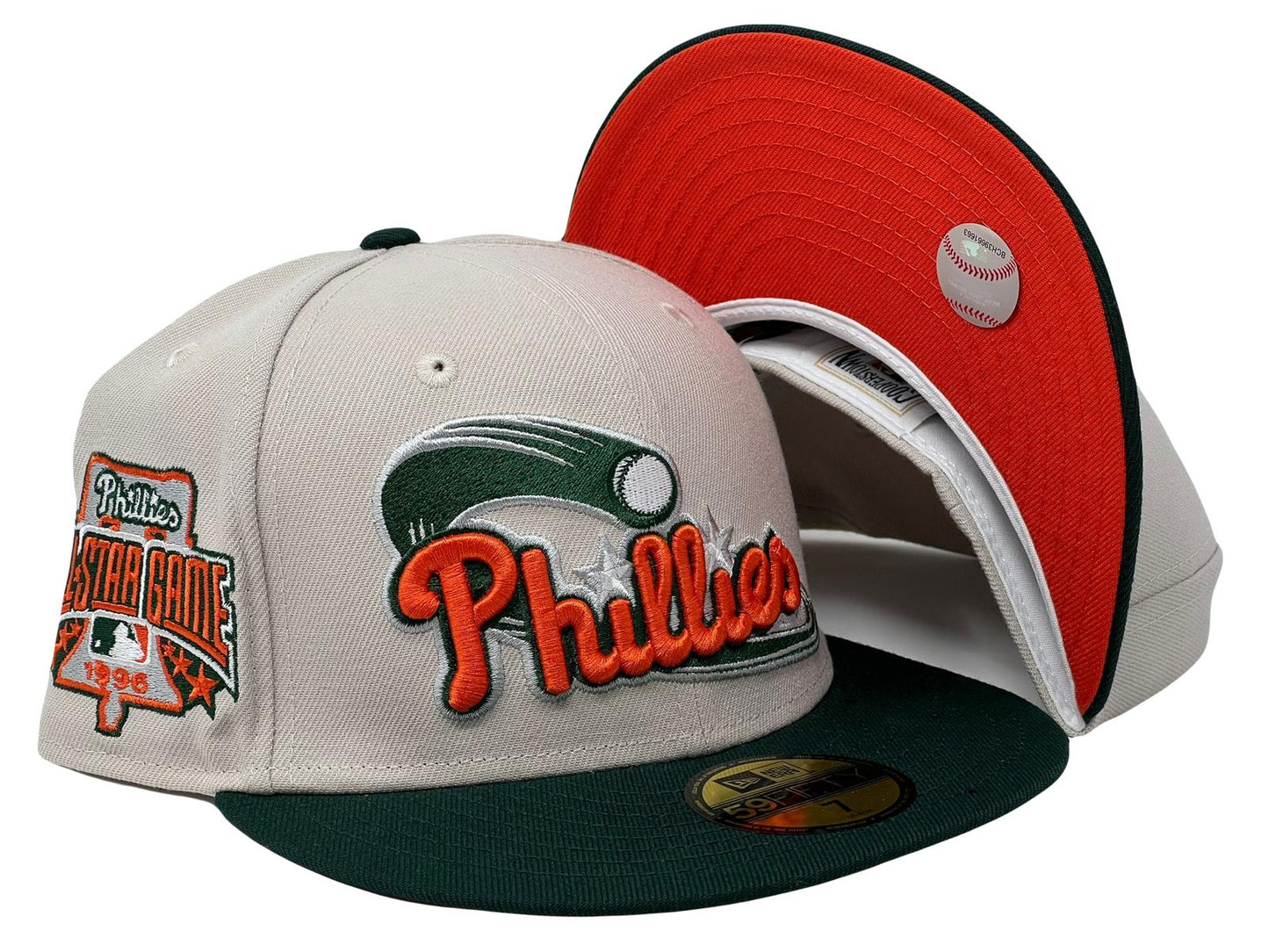 Philadelphia Phillies 1996 All Star Game "Sneaker Match-Up" Pack Orange Brim New Era Fitted Hat