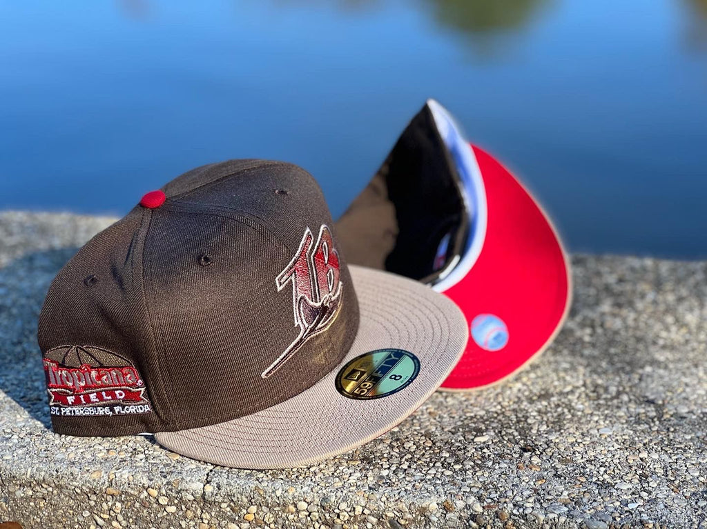 Tampa Bay  Rays Tropicana Field Red Brim New Era Fitted Hat