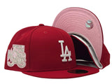 LOS ANGELES DODGERS 75TH WORLD SERIES PINK BRIM NEW ERA FITTED HAT