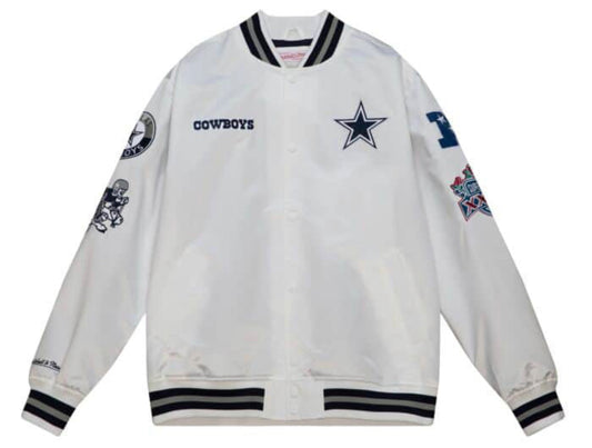 Dallas Cowboys City Collection Lightweight Mitchell and Ness Satin Jacket