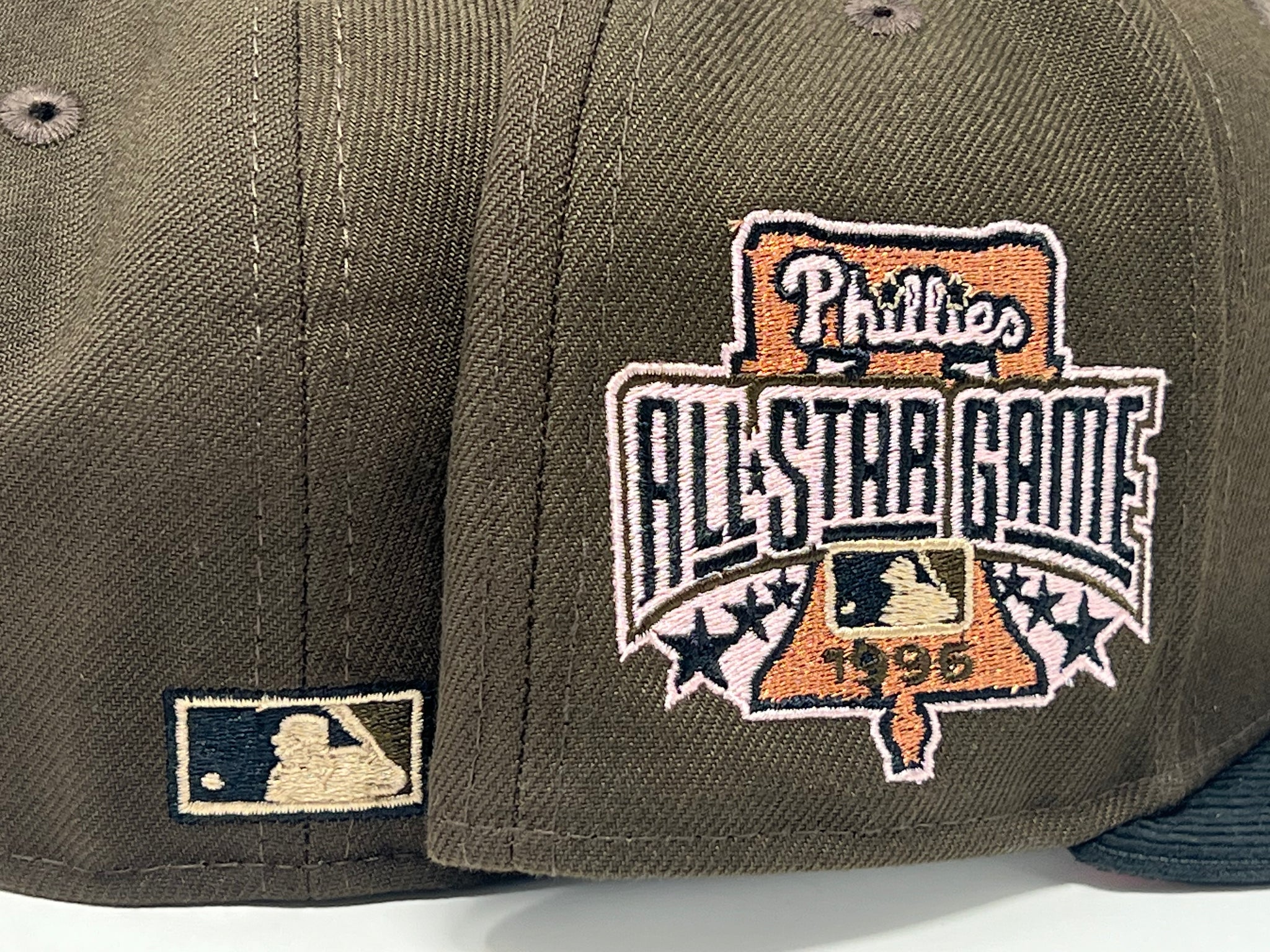 Philadelphia Phillies 1996 All Star Game 59FIFTY New Era Fitted Hat (Vegas Gold Corduroy Gray Under BRIM) 7 1/8