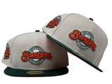 MILWAUKEE BREWERS 2002 ALL STAR GAME "SNEAKER MATCH-UP" PACK ORANGE BRIM NEW ERA FITTED HAT