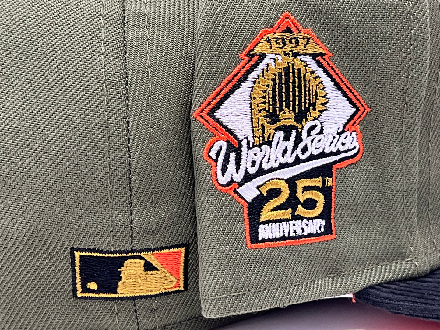 Florida Marlins 25th Anniversary "Corduroy Brim" Pack Orange Under Visor New Era Fitted Hat