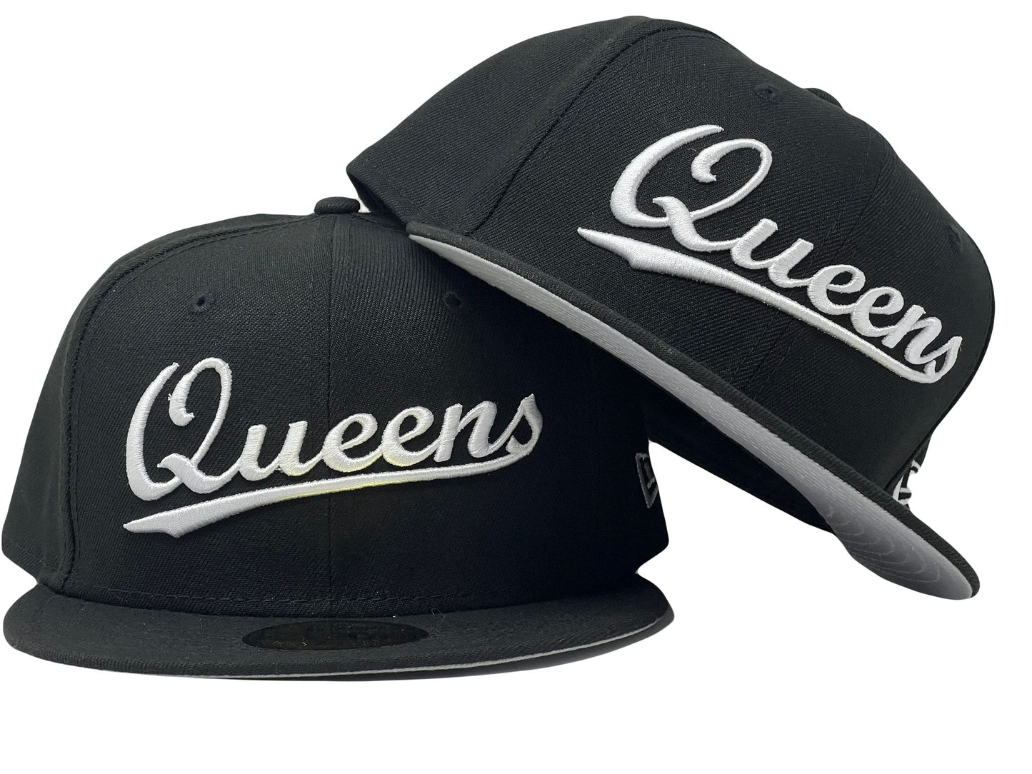 New York City Queens Black New Era 59Fifty Fitted Cap